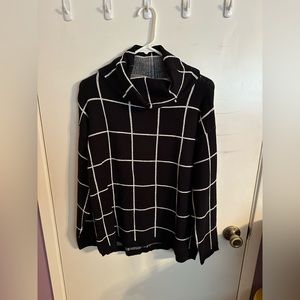 Black warm turtleneck sweater